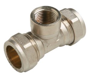 A tapped tee is a type of pipe fitting in plumbing.
