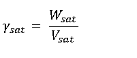 Saturated unit weight formula
