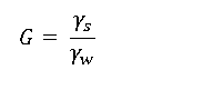 Specific Gravity of Solid Particles Formula