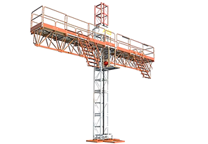 Mast climbing scaffolding