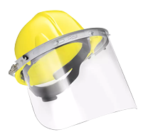 Hard hat with face shield