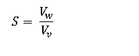 Degree of saturation Formula