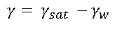 Effective unit weight formula