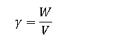 Unit weight formula
